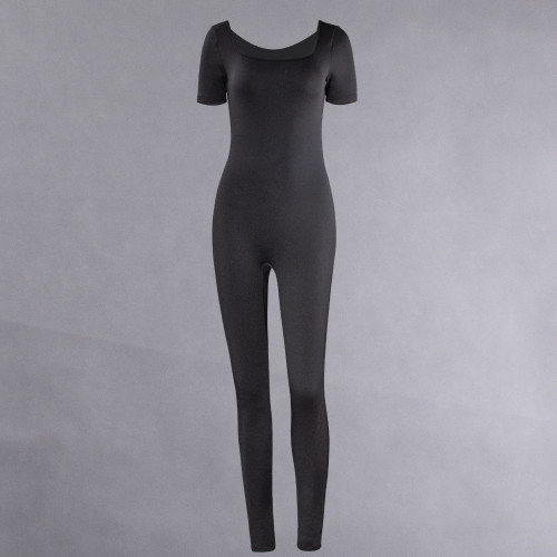 Sexy abdominal tightening and slimming yoga exercise jumpsuit