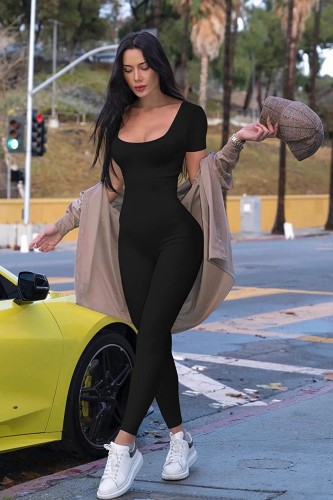 Sexy abdominal tightening and slimming yoga exercise jumpsuit