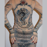 Long sleeved mesh printed high waisted slim fit short dress