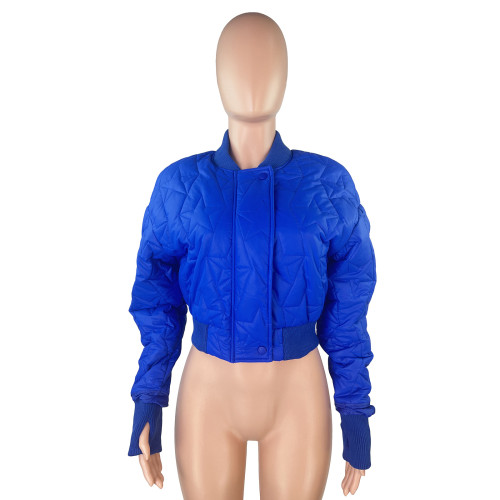 Star embossed thumb clip cotton thickened warm jacket