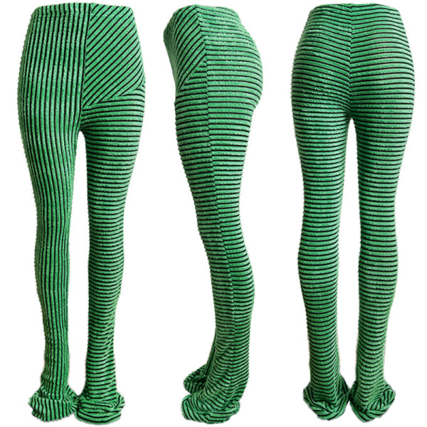 High stretch slim fit stacked pants