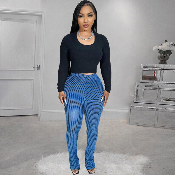 High stretch slim fit stacked pants
