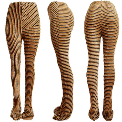 High stretch slim fit stacked pants
