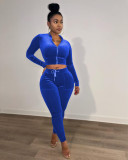 Leisure waist revealing non toppling velvet set