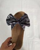 Bow tie flat bottomed slippers for women wearing lazy shoes