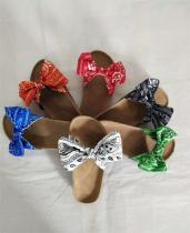Bow tie flat bottomed slippers for women wearing lazy shoes Bow tie flat bottomed slippers for women wearing lazy shoes