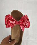 Bow tie flat bottomed slippers for women wearing lazy shoes