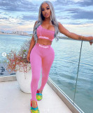 Printed Sexy Tight Sports Set 2-piece Set