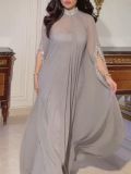 Sexy Cloak Beaded Chiffon Banquet Evening Dress Set of Two