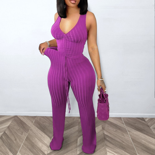 Sexy strap deep V-shaped sling two-piece set