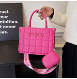 Large capacity tote crossbody shoulder bag with letters