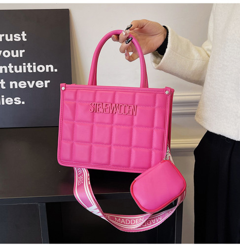 Large capacity tote crossbody shoulder bag with letters