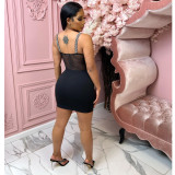 Sexy slit slim fit pleated strapless dress