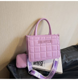 Large capacity tote crossbody shoulder bag with letters