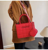 Large capacity tote crossbody shoulder bag with letters