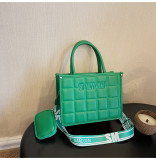 Large capacity tote crossbody shoulder bag with letters