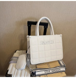 Large capacity tote crossbody shoulder bag with letters