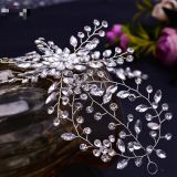 Handmade headwear with curly headbands and rhinestone headbands