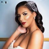 Handmade headwear with curly headbands and rhinestone headbands