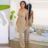 Women's fashion sleeveless patchwork pocket pullover work dress