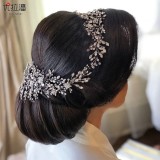 Handmade headwear with curly headbands and rhinestone headbands