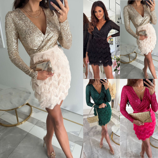 Sequin multicolor dress
