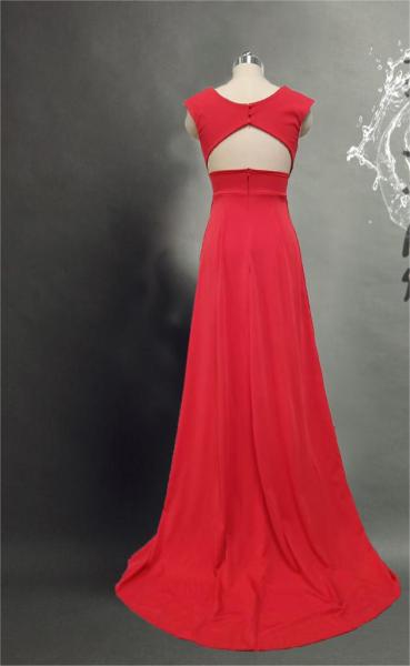 Wrapped chest waist long dress