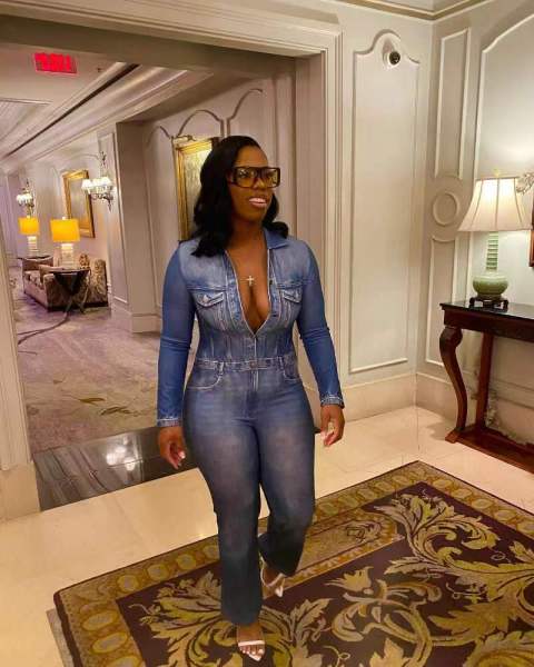 Imitation denim printed jumpsuit