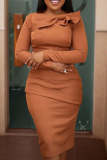 Long sleeved patchwork small fireworks evening dress