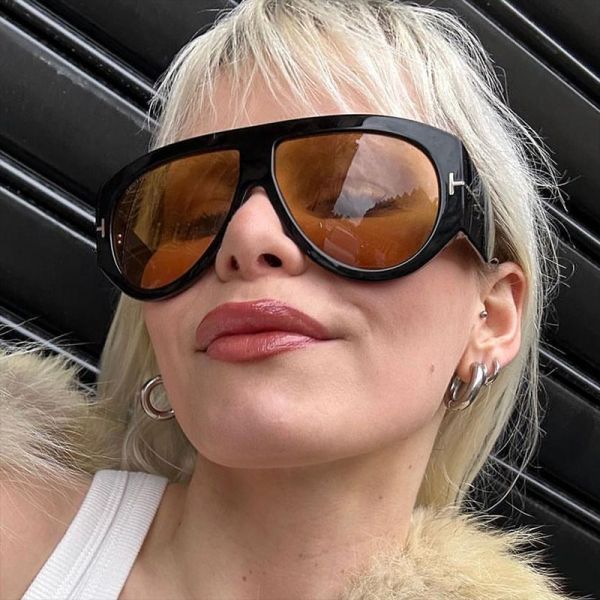 T-shaped large frame sunglasses