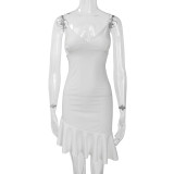 Solid color camisole dress