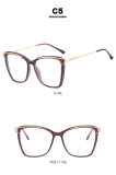 Large frame cat eye hollow flat mirror