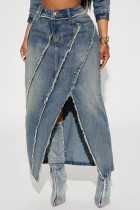 Tight fitting denim skirt Tight fitting denim skirt