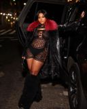 Women's fun hollow out perspective mesh clothing sexy high elastic jumpsuit