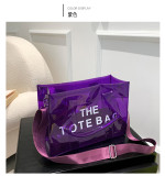 PVC Handheld Tote Bag Letter Versatile One Shoulder Crossbody Bag
