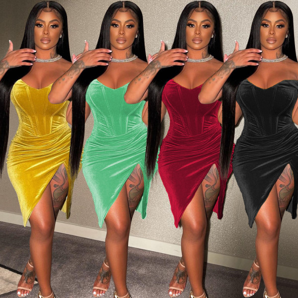 One shoulder irregular dress