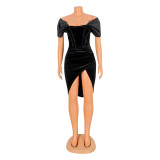One shoulder irregular dress
