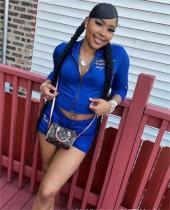 Printed long sleeved shorts set