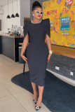 Hip wrap slim fit vest style back slit dress with a camisole two-piece set