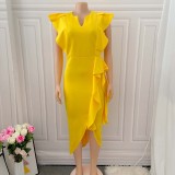 Large Split Irregular Banquet Dress