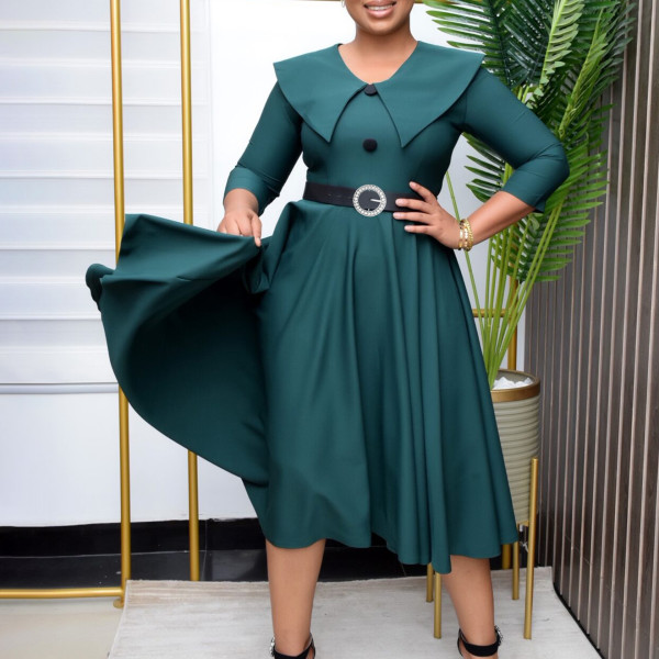 Fashionable A-line oversized dress