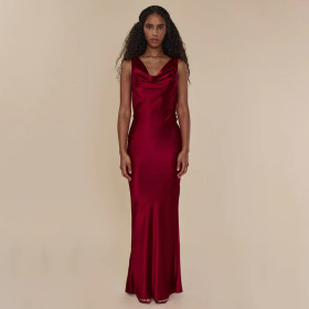 Suspender neckline dress