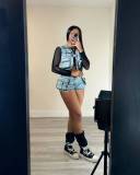 Multi bag vest shorts elastic set