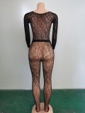 Sexy Hollow Mesh Underwear Nightclub Lace Sexy Underwear Two Pieces Sets