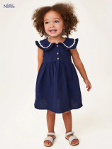 Cute Doll Collar Children's Princess Dress Pure Cotton Sleeveless Girl's Dress Cute Doll Collar Children's Princess Dress Pure Cotton Sleeveless Girl's Dress