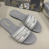 Embroidered one word versatile adult fashion lightweight flat bottomed slippers