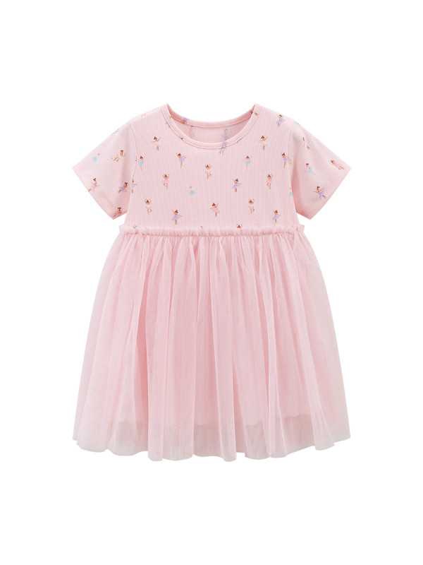 Short sleeved princess dress for children
