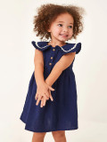 Cute Doll Collar Children's Princess Dress Pure Cotton Sleeveless Girl's Dress