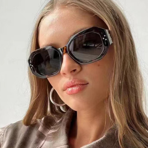 Rice nail square irregular sunglasses