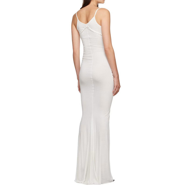 Sexy low neckline slim fit wrap buttocks strap hollow out dress